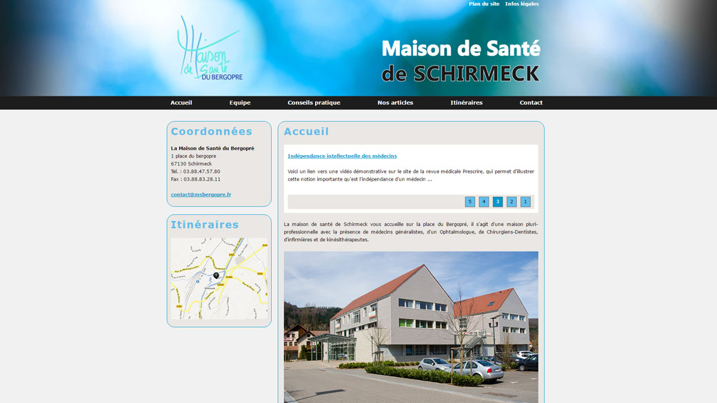 maison de santé de schirmeck site location maintenance web